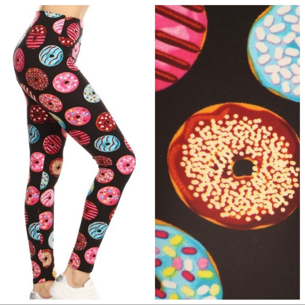 💓 Donut Yoga Waist Leggings | Donut Birthday